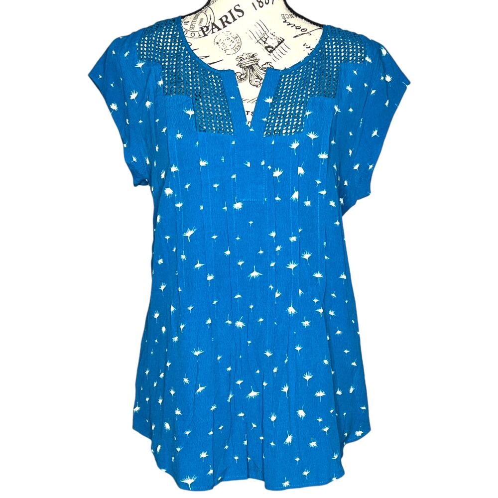 Daniel Rainn (SP) Estefany Lace Detail Split Neck Blouse - Stitch Fix